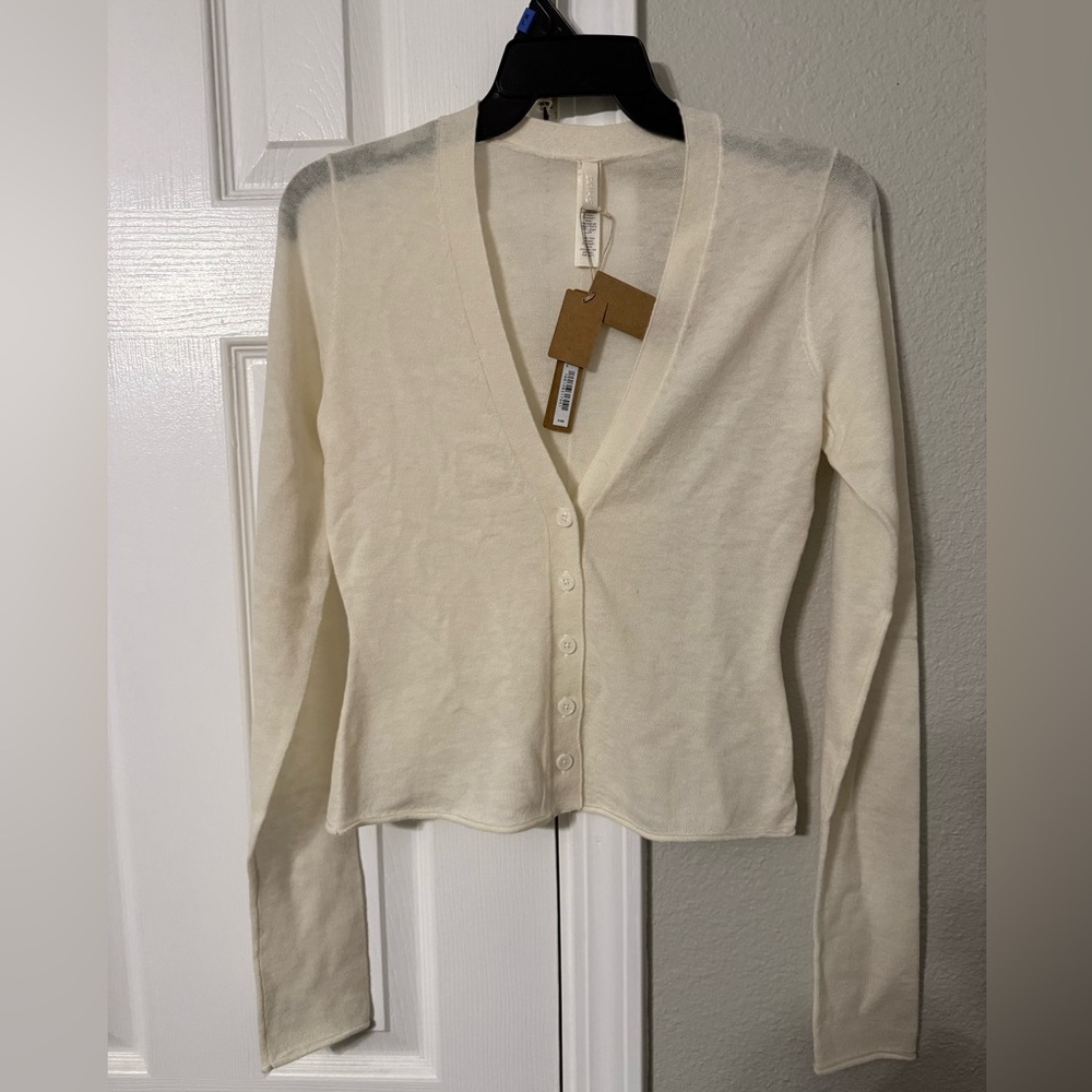 SKIMS Women's Ivory Cardigan Sweater